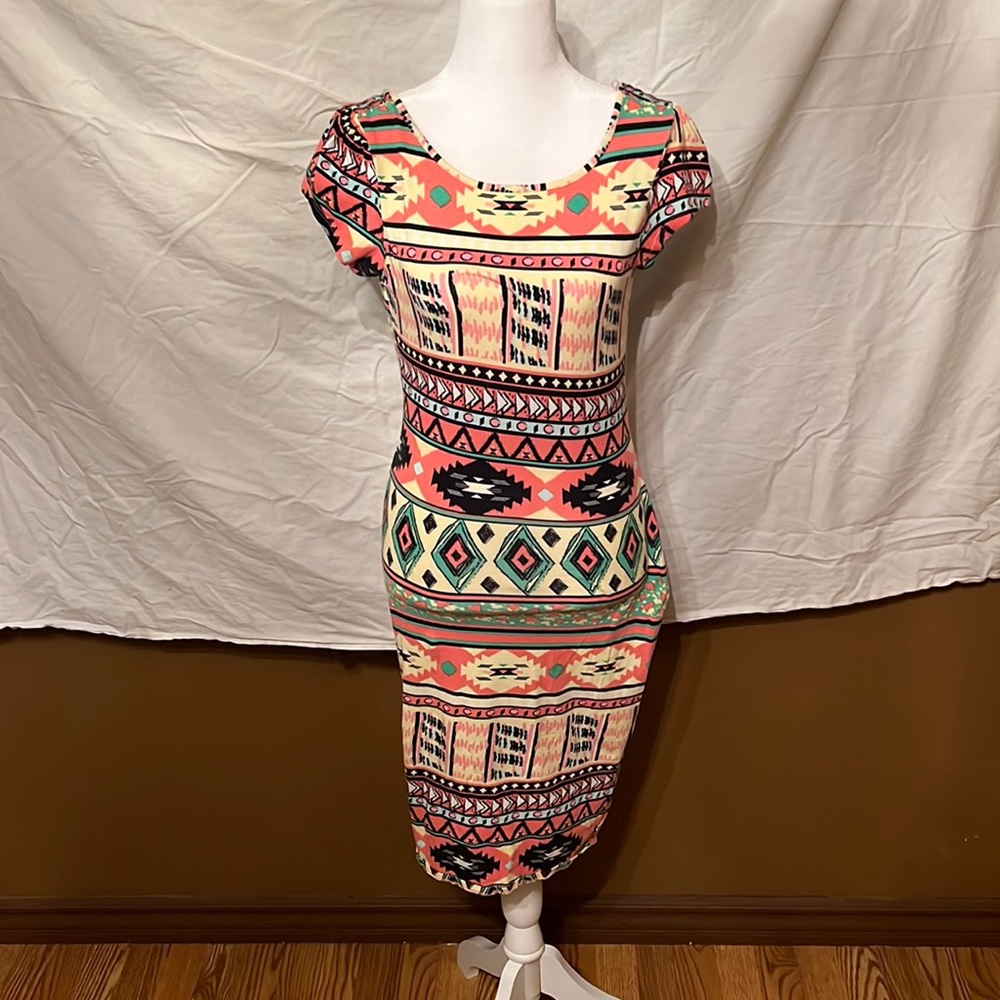 low back basic dress. approximately 38”.